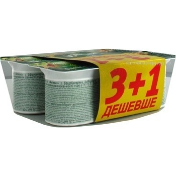 Біфідойогурт Активіа Ківі-Мюслі 3.1% пластиковий стакан 4х115г Україна - купити, ціни на - фото 4