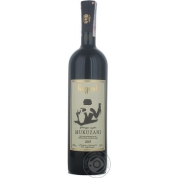 Wine Bugeuli Mukuzani red dry 12% 2005year 750ml glass bottle Georgia - buy, prices for MegaMarket - photo 1