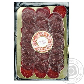 Organic Meat Salami Raw-Cured Sliced Beef Sausage 80g - buy, prices for NOVUS - photo 1