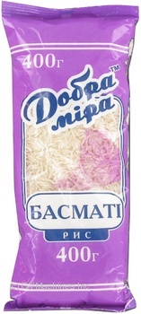 Groats basmati Dobra mira long grain white 400g polyethylene packaging Ukraine - buy, prices for NOVUS - photo 1