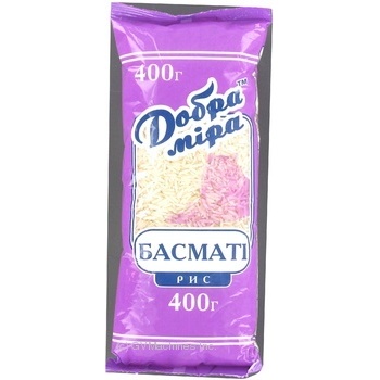 Groats basmati Dobra mira long grain white 400g polyethylene packaging Ukraine - buy, prices for NOVUS - photo 2