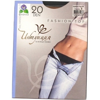Колготи Інтуїція Fashion Top фіалка 20den купити, ціни на МегаМаркет - фото 1