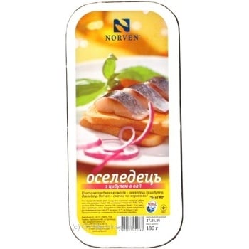 preserves herring norven onion 180g Ukraine - buy, prices for - photo 1