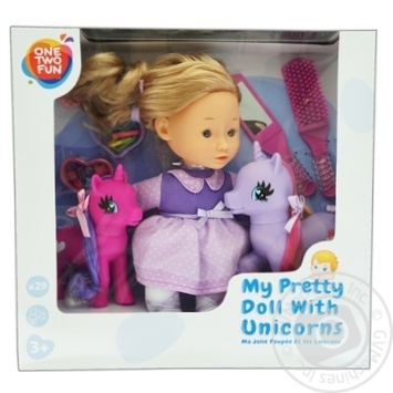 One two fun Set My Pretty Doll with Unicorns 29 elements - buy, prices for Auchan - photo 1