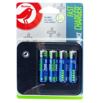 Зарядное устройство Ашан АА 2500mAh - купить, цены на Auchan - фото 1