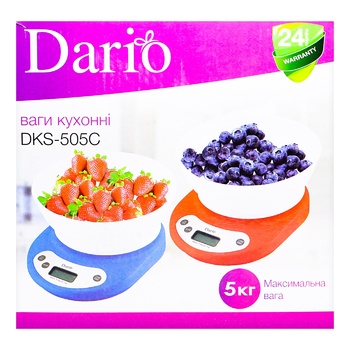 Ваги Dario White кухонні Dks-505с - купити, ціни на Auchan - фото 2