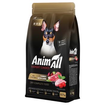 AnimAll Fresh Turkey and Lamb Dry Food for Adult Dogs of Small Breeds 700g - buy, prices for MasterZoo - photo 1