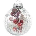 Decorated Transparent Christmas Ball 8cm
