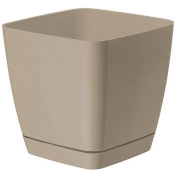 Form-Plastic Toscana Square Flower Pot coffee latte 25cm - buy, prices for METRO - photo 1