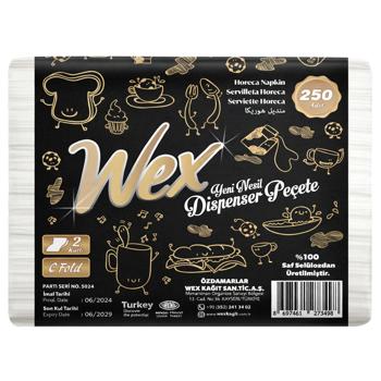 Wex 2-ply Paper Napkins 250pcs - buy, prices for COSMOS - photo 1