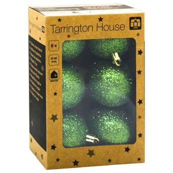 Tarrington House Green Christmas Tree Ball 6cm 6pcs - buy, prices for METRO - photo 3