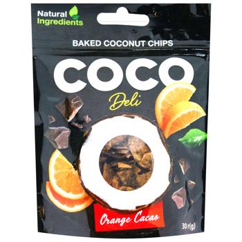 Coco Deli Sweet Coconut Chips with Orange, Cinnamon and Coffee 30g - buy, prices for Epicentr FOOD - photo 1