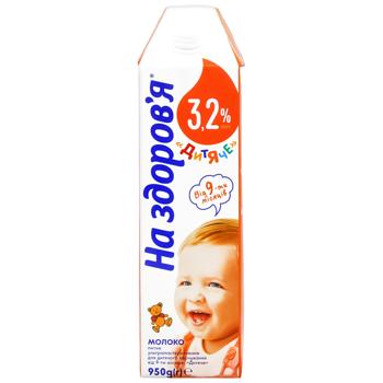 Na Zdorovya Children's Ultrapasteurized Milk 3.2% 950g - buy, prices for COSMOS - photo 3