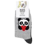 V&T Panda Heart Children's Socks s.20-22 Grey Melange