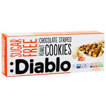 Печенье Diablo с арахисом и шоколадной полоской без сахара 150г - купить, цены на - фото 2