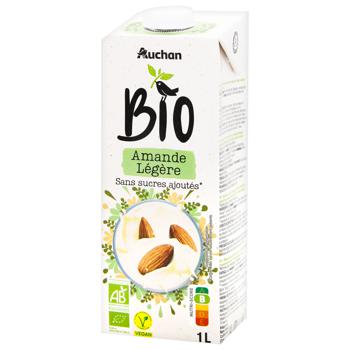 Напій органічний Auchan Bio мигдальний без цукру 1л - купити, ціни на Auchan - фото 1