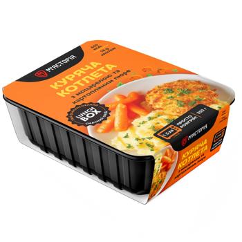 Котлета куряча М'ясторія з моцарелою та картопляним пюре 350г - купити, ціни на КОСМОС - фото 1