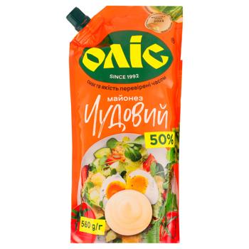 Майонез Оліс Чудовий 50% 560г - купити, ціни на NOVUS - фото 1