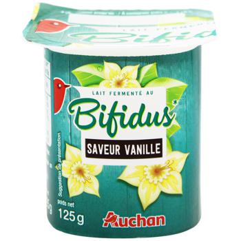 Auchan Vanilla Flavored Bifidoyogurt 125g - buy, prices for Auchan - photo 1