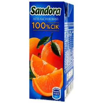 Sandora Unclarified Orange Juice 100% 200ml