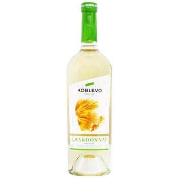 Koblevo Chardonnay White Dry Wine 9.5-14% 0.75l - buy, prices for ULTRAMARKET - photo 1