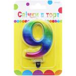 Festa Numeral 9 Color Cake Candle 9cm