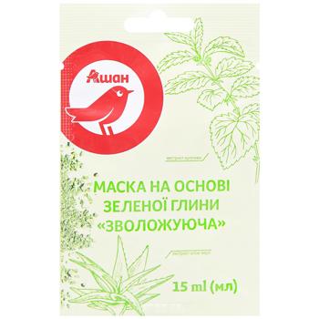 Auchan Moisturizing Face Mask Based on Green Clay 15ml - buy, prices for Auchan - photo 1