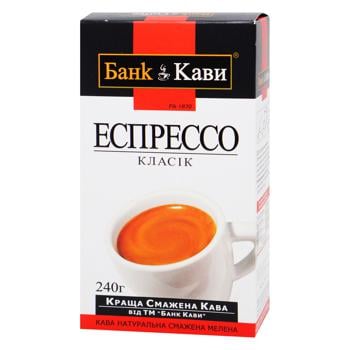 Bank of Coffee Espresso Classic Ground Coffee 240g - buy, prices for Auchan - photo 1