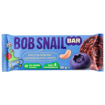 Батончик Bob Snail яблуко-чорниця-кеш’ю-кіноа 35г - купити, ціни на КОСМОС - фото 1