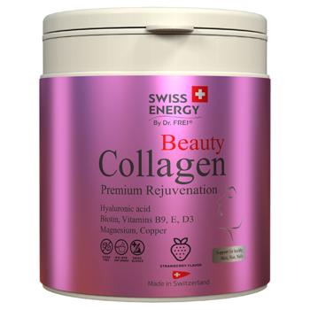 Коллаген Swiss Energy со вкусом клубники 1 и 3 240г - купить, цены на Biotus - фото 1