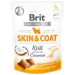 Лакомство для собак Brit Care Skin and Coat с крилем и кокосом для кожи и шерсти 150г