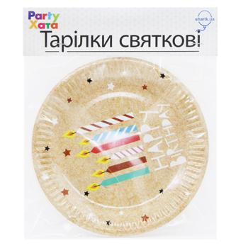 Party Khata Happy Birthday Candles Party Plates 17cm 6pcs