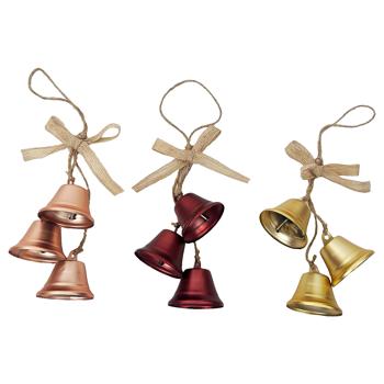 Actuel Bells Christmas Tree Pendant 2cm 3pcs in assortment