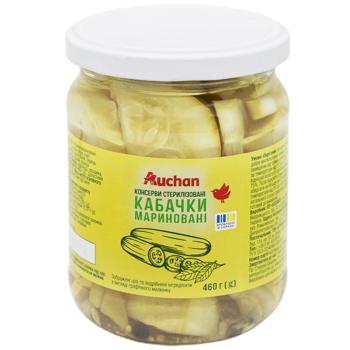 Закуска Auchan Кабачки маринованные 460г