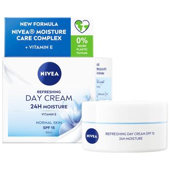Крем для лица Nivea Освежающий spf15 50мл - купить, цены на Идеал - фото 1