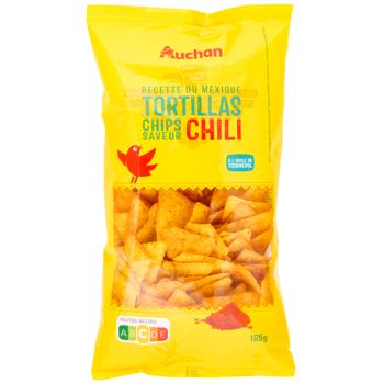 Auchan Mexican Chili Chips 185g