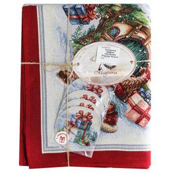 Provence Christmas Bonfire Tapestry Tablecloth 135*180cm - buy, prices for MegaMarket - photo 1