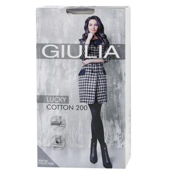 Колготи жіночі Giulia Lucky Cotton 200 р.5 Nero - купити, ціни на - фото 2