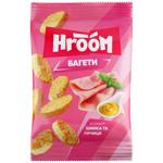 Сухарики Hroom! багетні зі смаком Шинка та гірчиця 60г