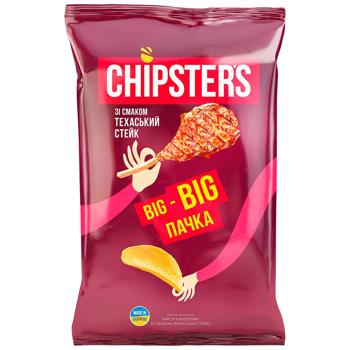 Сhipsters Texas Steak Flavored Potato Chips 180g