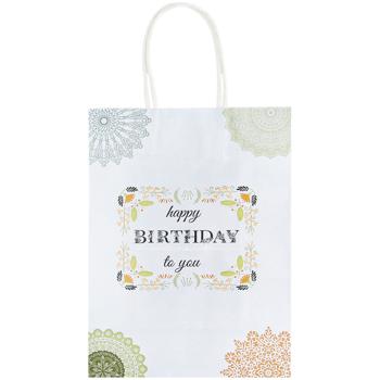 Пакет подарочный Крафт Праздничный 16х22х8см - купить, цены на Auchan - фото 2