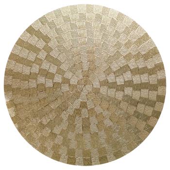 Round Golden Serving Mat 38cm