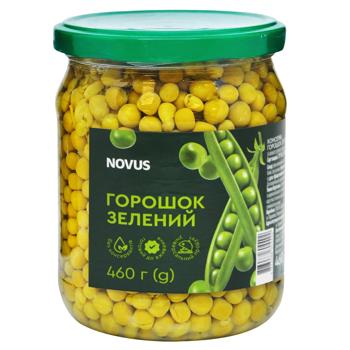 Горошок зелений Novus 460г - купити, ціни на NOVUS - фото 1