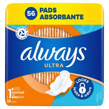 Always Ultra Normal Hygienic Pads 56pcs - buy, prices for MegaMarket - photo 3