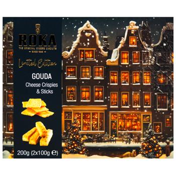 Набор Roka Limited Edition Сырные печенья и сырные палочки с сыром гауда 200г - купить, цены на WINETIME - фото 2