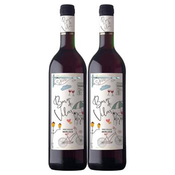 Вино  Baron de Vilar червоне напівсолодке 10% 2шт 0,75л - купити, ціни на AlcoHub - фото 1