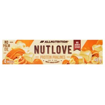 Цукерки AllNutrition Nutlove Протеїнове праліне Білий шоколад з арахісом 48г - купити, ціни на WINETIME - фото 2