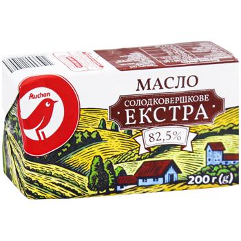 Auchan Extra Sweet Cream Butter 82.5% 200g - buy, prices for - photo 3