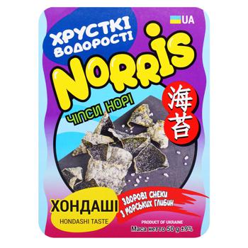 Чипси норі Norris з хондаші 50г - купити, ціни на КОСМОС - фото 1