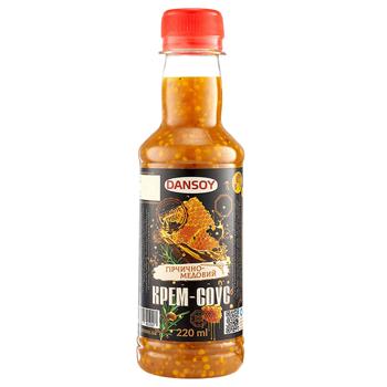 Крем-соус Dansoy Гірчично-медовий 220мл - купити, ціни на Чудо Маркет - фото 1